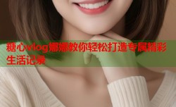 糖心vlog娜娜教你轻松打造专属精彩生活记录